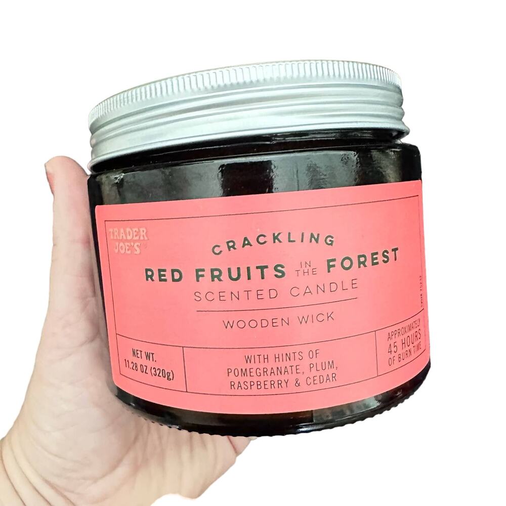 x1 NEW Trader Joe’s Limited Edition Crackling Red Fruits in the Forest Candle